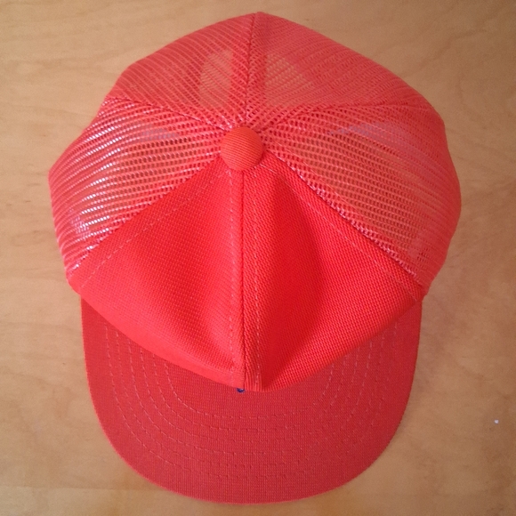 VTG 1980s Yupoong Houston Astros MLB Baseball Orange Trucker Hat Snapback Cap - Picture 7 of 12